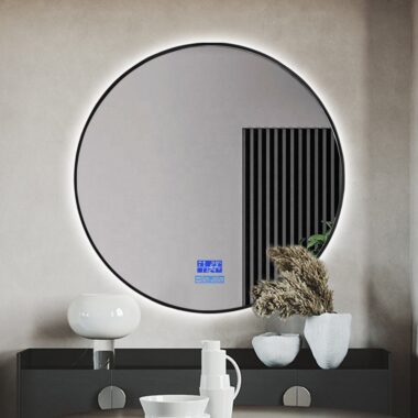 Round LED bathroom vanity mirror
