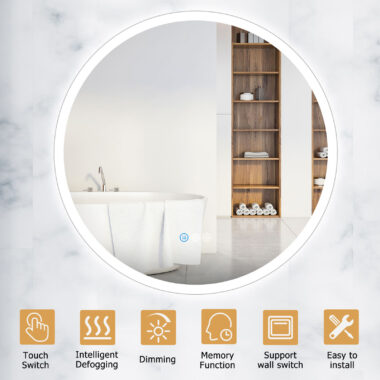 LED round bathroom mirror