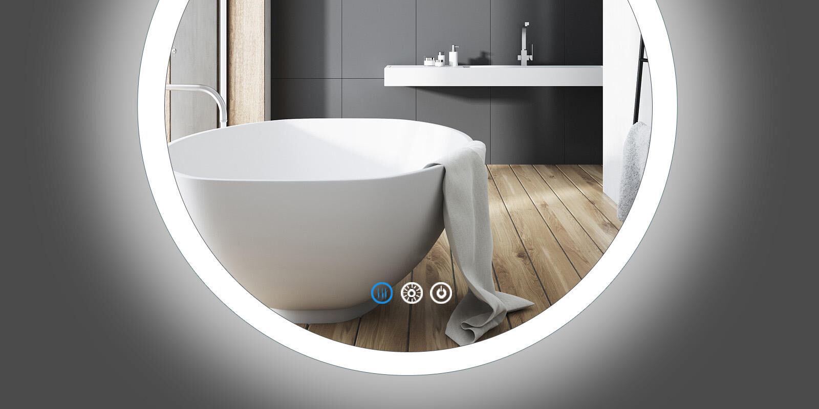 LED round bathroom mirror