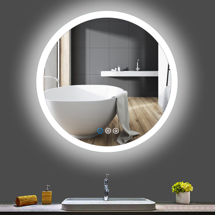 LED round bathroom mirror