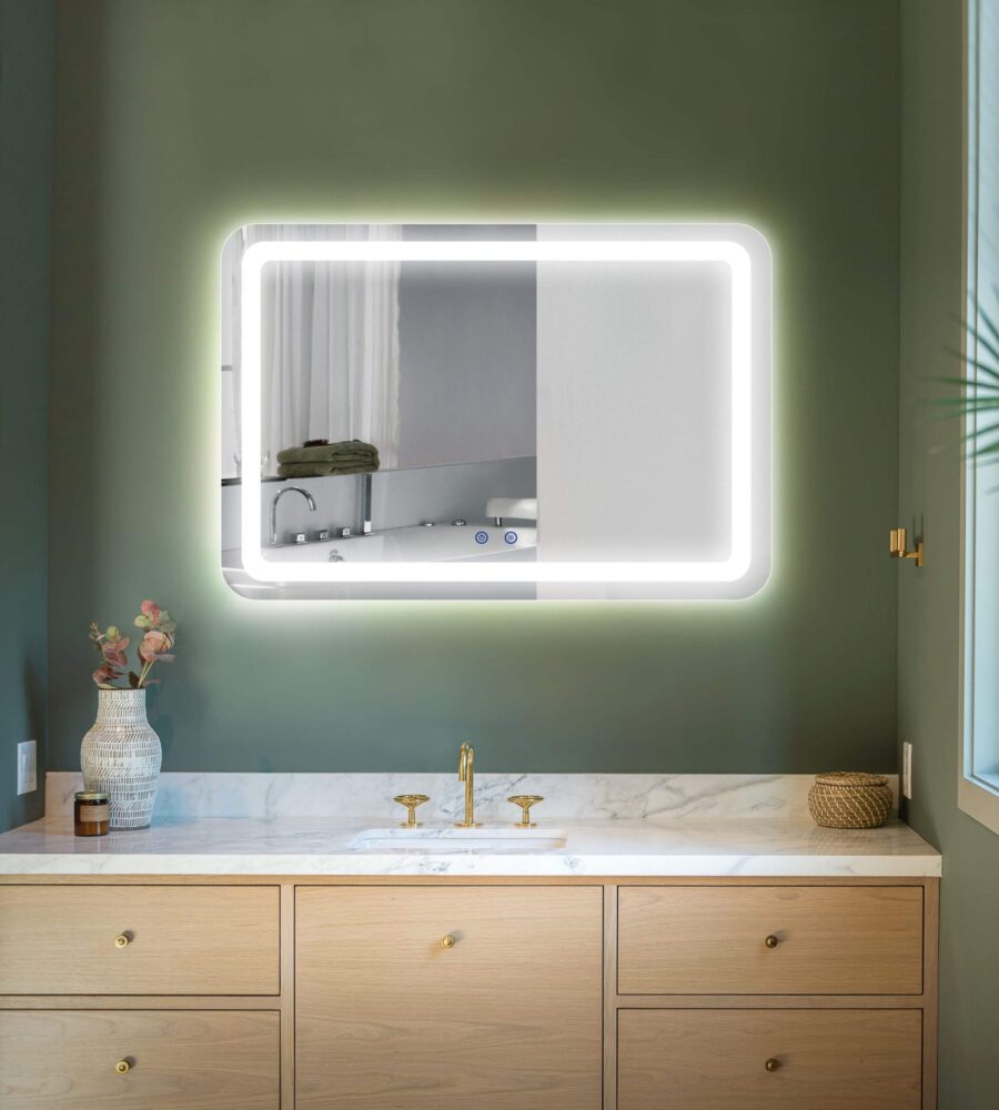 Round LED Bathroom Vanity Mirror 50-100cm