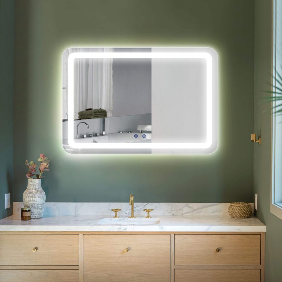 Round LED Bathroom Vanity Mirror 50-100cm