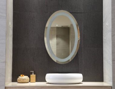 Round LED bathroom mirror 