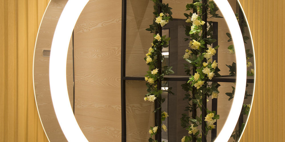 Round LED bathroom mirror