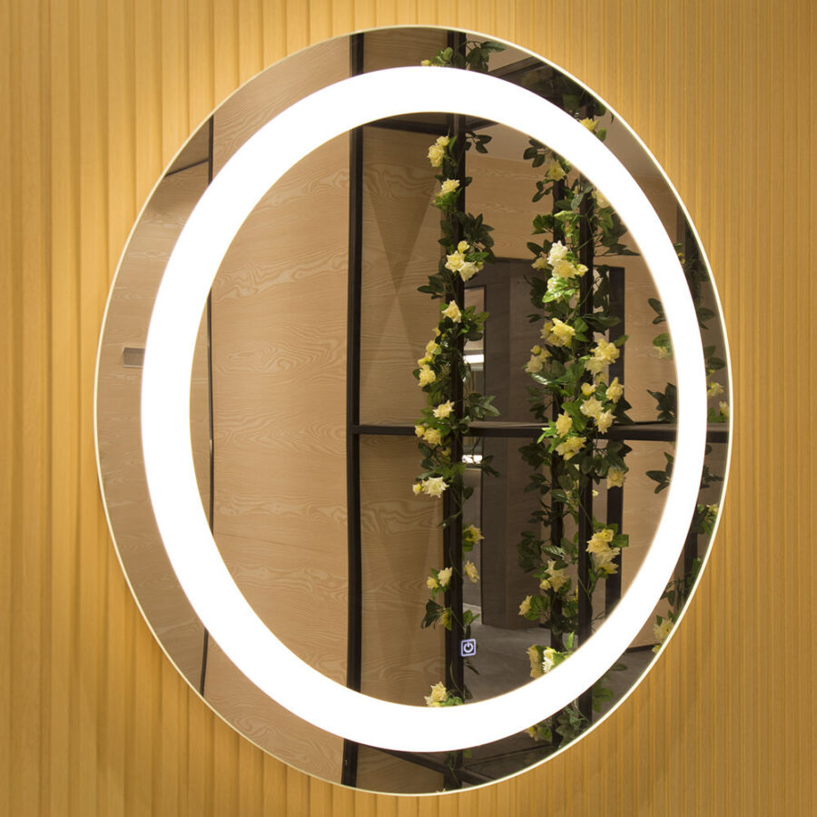 Round LED bathroom mirror