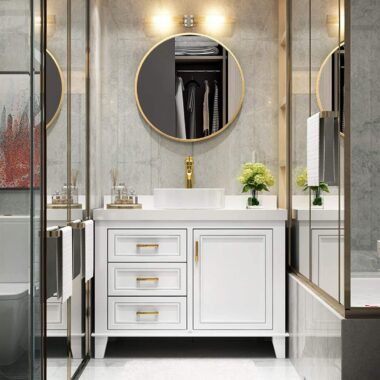 LED backlit bathroom mirror